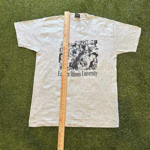 VTG 90’s Single Stitch Eastern Illinois University Gray T Shirt Mens Large USA - Picture 2 of 13
